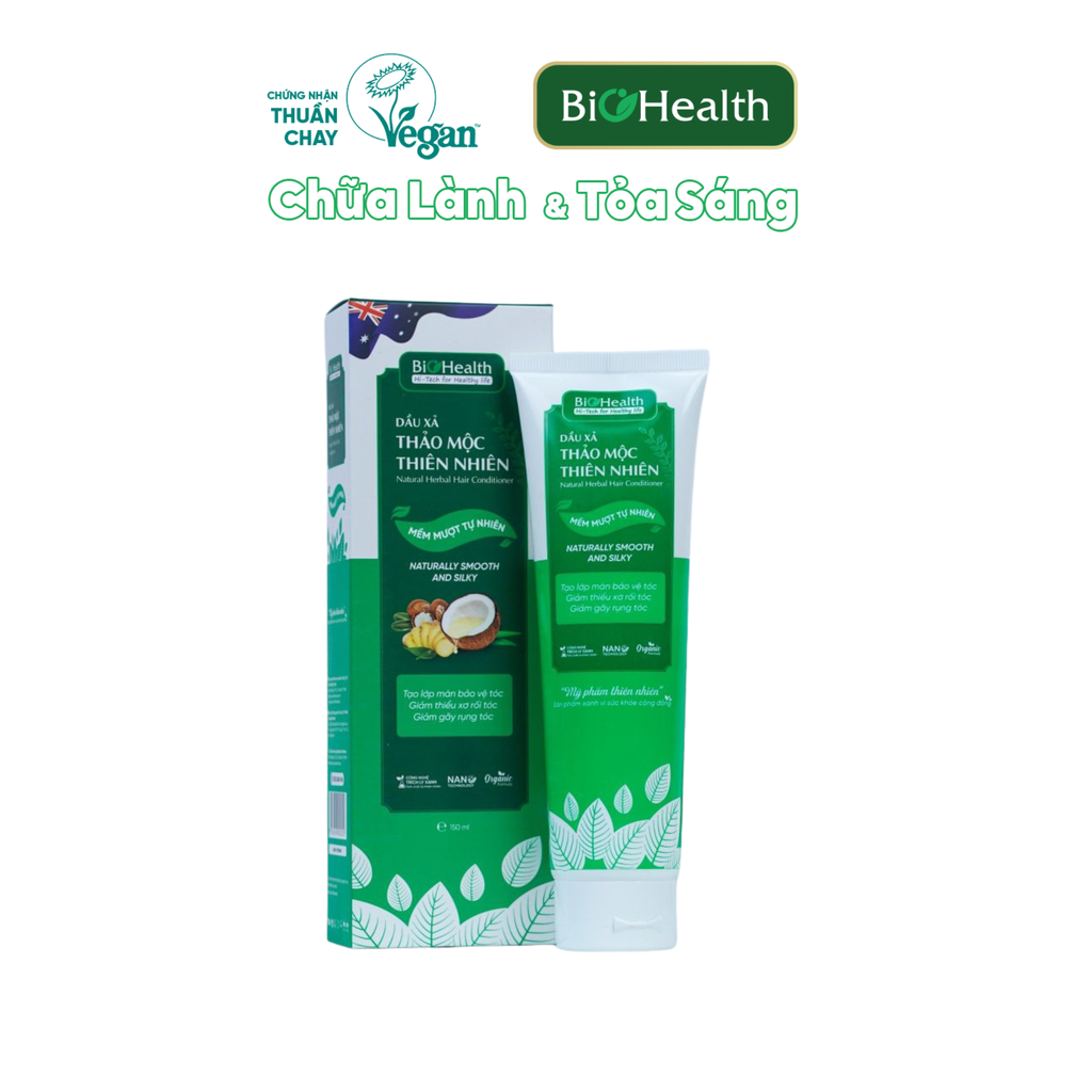 Combo Gội Xả Giảm Nấm & Giảm Rụng BioHealth (Dầu Gội Bồ Hòn 290ml + Dầu Xả Thảo Mộc 150ml)