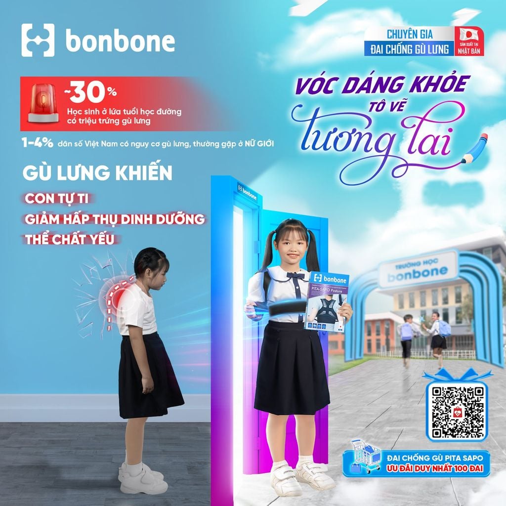 Đai Chống Gù Lưng PITA SAPO POSTURE bonbone Nhật Bản