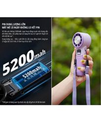 Quạt cầm tay tích điện miLife F10 đầu xoay 180 độ