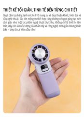 Quạt cầm tay tích điện miLife F10 đầu xoay 180 độ