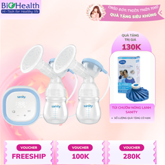 Máy Hút Sữa Điện Đôi Sanity S6307.ENG, Lực Hút Tốt, Siêu Yên Tĩnh, Ba Chế Độ Tùy Chỉnh, Bảo Hành 2 Năm