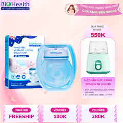 Máy Hút Sữa Rảnh Tay 1 Bình BioHealth AE WEARABLE, Nhỏ Gọn, Phễu Thảo Rời Dễ Chọn Size