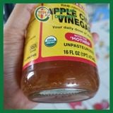  Giấm táo hữu cơ Mỹ chai thủy tinh 473ml 