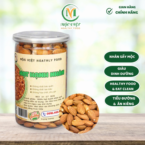  Hạnh nhân sấy Mộc hộp 500gr 