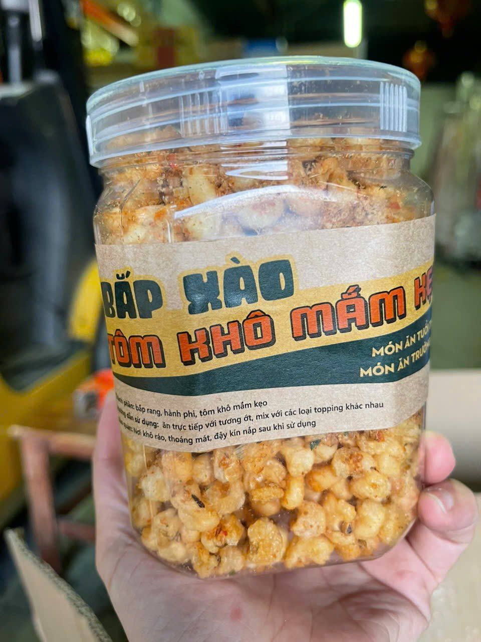  Bắp xào tôm khô mắm kẹo 