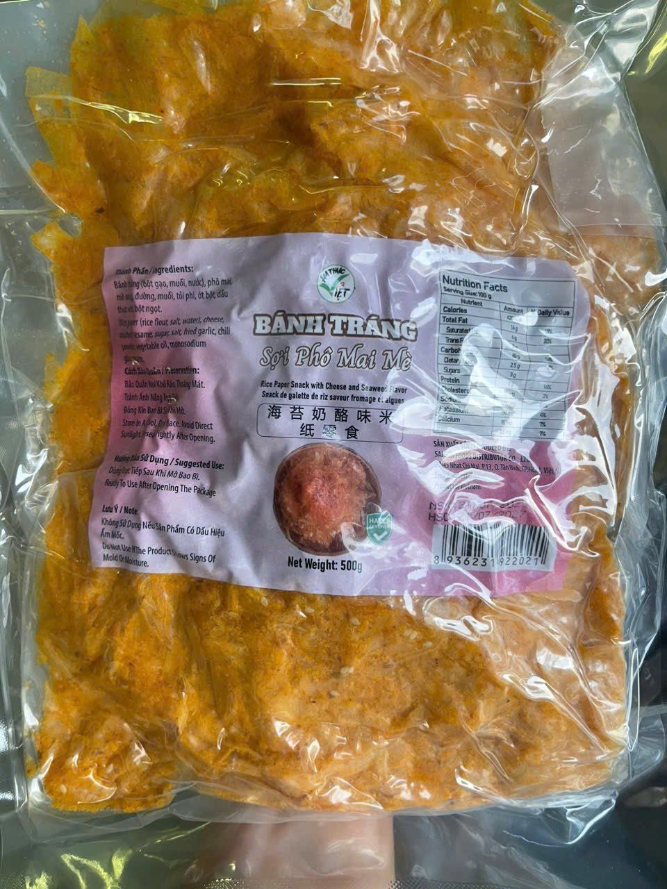  bánh tráng sợi phô mai mè 
