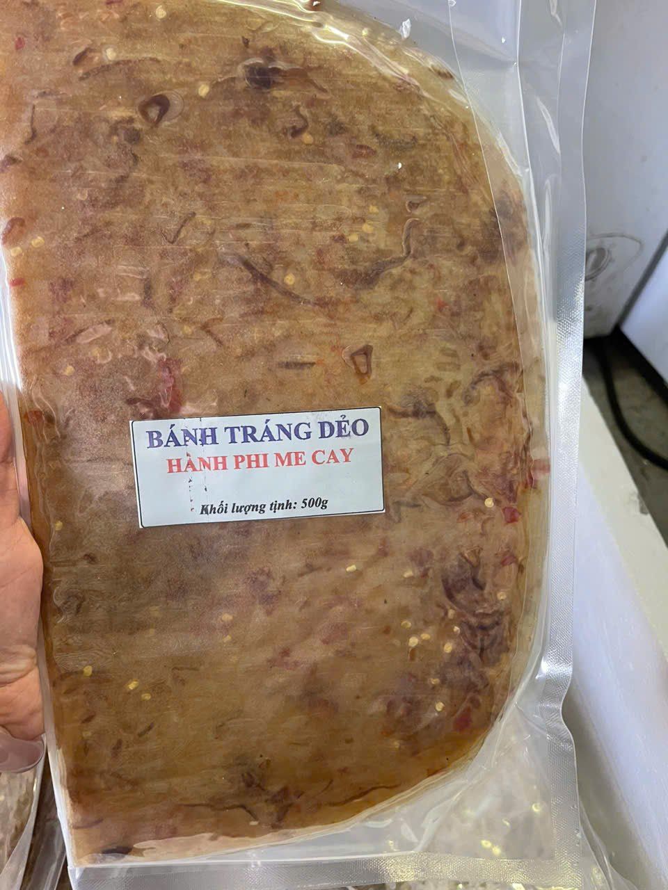  Bánh tráng dẻo hành phi me cay 