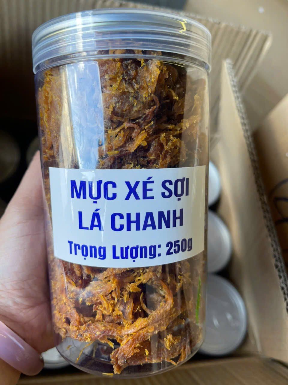  mực xé sợi lá chanh 