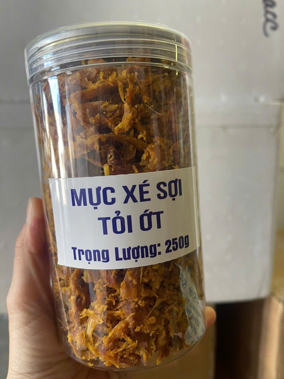  mực xé sợi tỏi ớt 