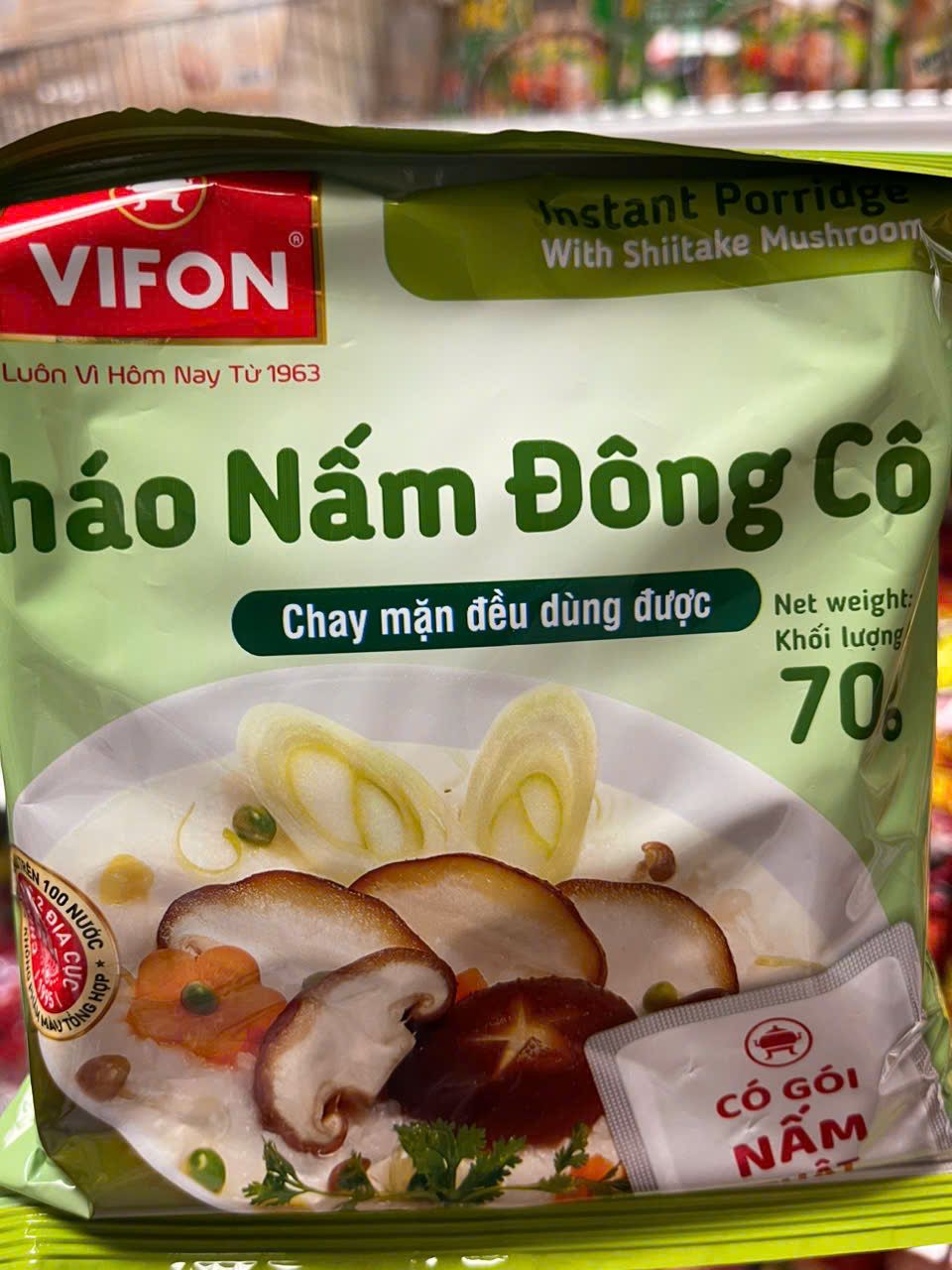  Cháo nấm đông cô 