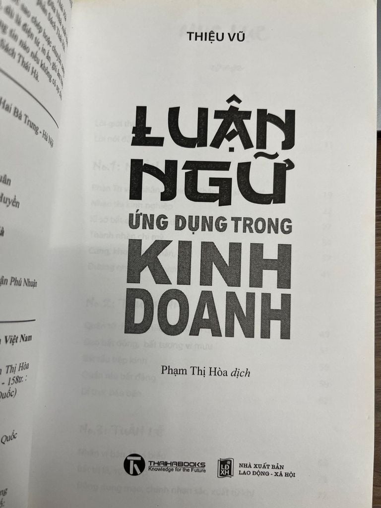 Luận Ngữ Ứng Dụng Trong Kinh Doanh - Thiệu Vũ 