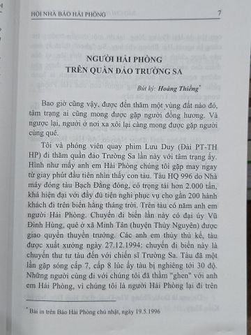  Báo Chí Hải Phòng với Trường Sa 