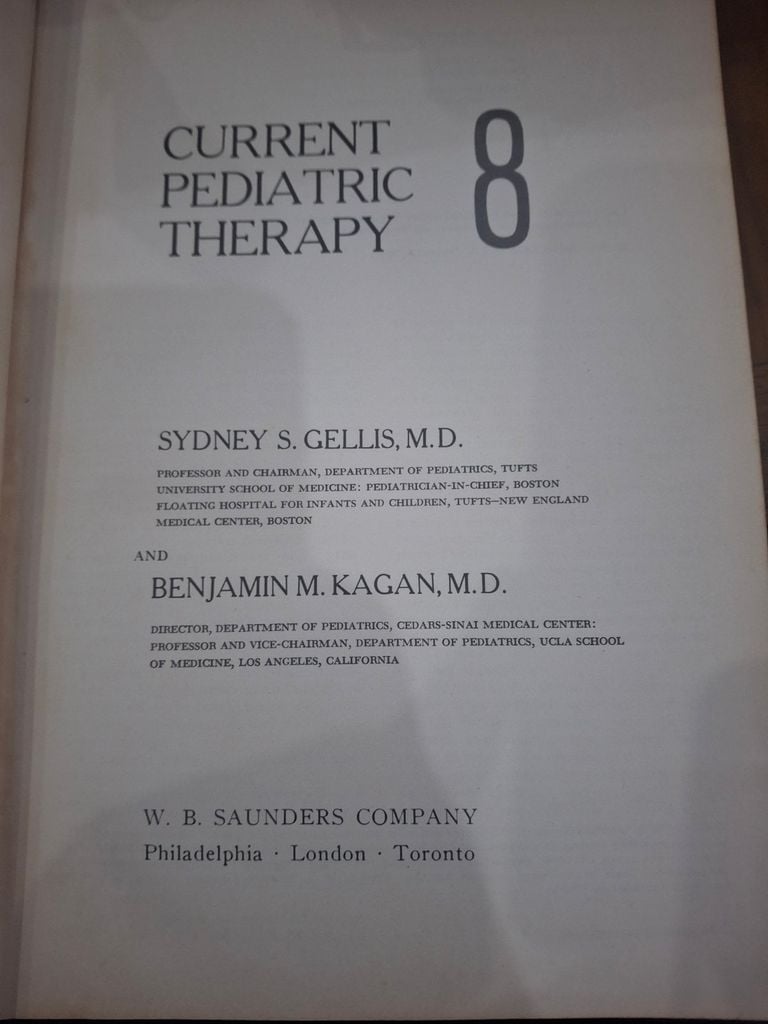  Current Pediatric Therapy 8 - Gellis And Kagan 