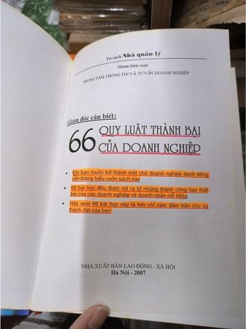  Giám Đốc Cần Biết: 66 Quy Luật Thành Bại Của Doanh Nghiệp 