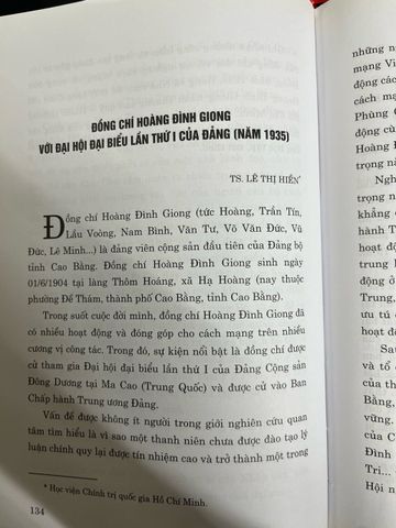  Đồng chí Hoàng Đình Giống với cách mạng Việt Nam và quê hương Cao Bằng 