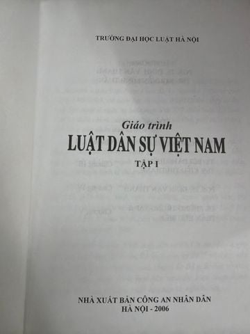  Giáo Trình Luật Dân Sự Việt Nam 