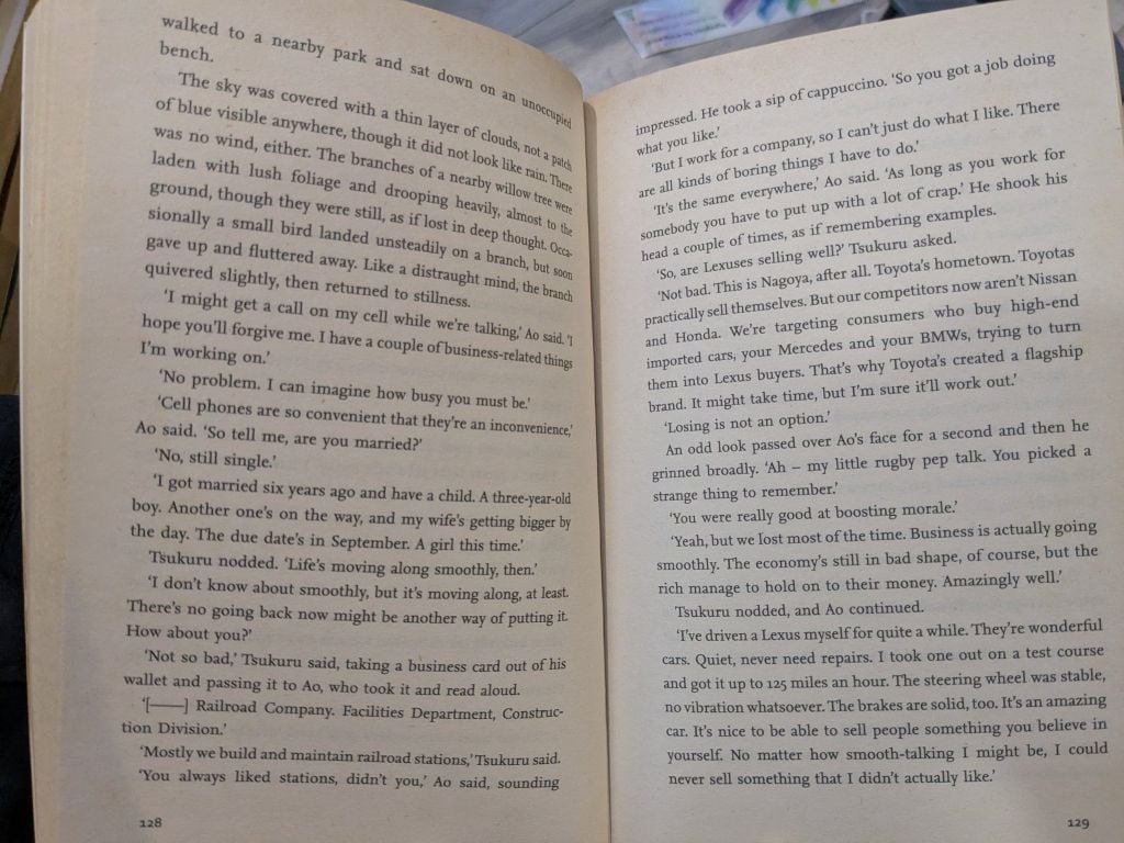  Colorless Tsukuru Tazaki and His Years of Pilgrimage - Murakami 