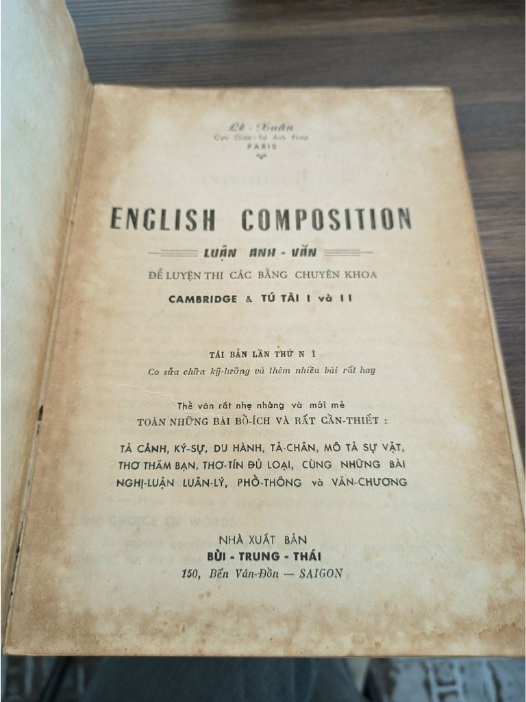  Luận Anh Văn Để Luyện Thi Các Bằng Chuyên Khoa Cambridge Và Tú Tài 1 Và 2 - Lê Xuân 
