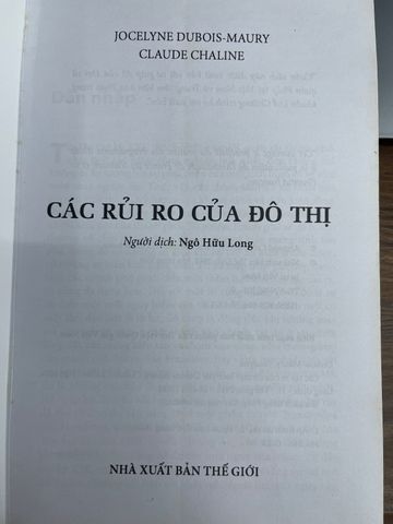  Các Rủi Ro Của Đô Thị - Jocelyne Dubois Maury, Claude Chaline 