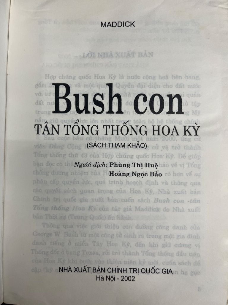  Bush Con Tân Tổng Thống Hoa Kỳ - Maddick 