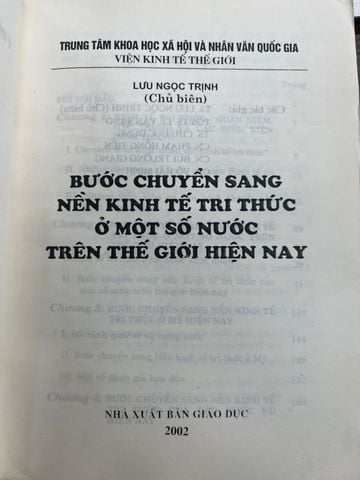 Bước Chuyển Sang Nền Kinh Tế Tri Thức Ở Một Số Nước Trên Thế Giới Hiện Nay – Lưu Ngọc Trịnh 