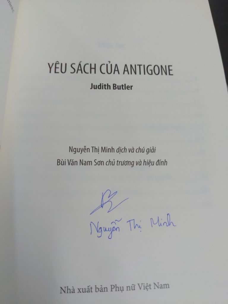  Yêu Sách của Antigone - Judith Butler (Có Chữ Ký Dịch Giả) 