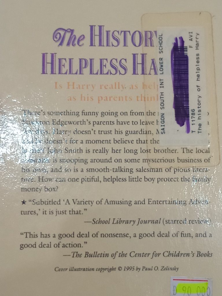  The History of Helpless Harry - Avi 