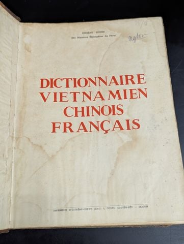  Dictionnaire Vietnamien Chinoiis Francaise -Eugène 