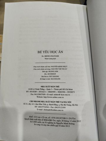  Bé Yêu Học Ăn - Dr.Irene Chatoor 