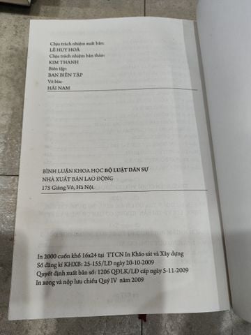 Bình Luận Khoa Học Bộ Luật Dân Sự - Phần Nghĩa Vụ Dân Sự và Hợp Đồng Dân Sự