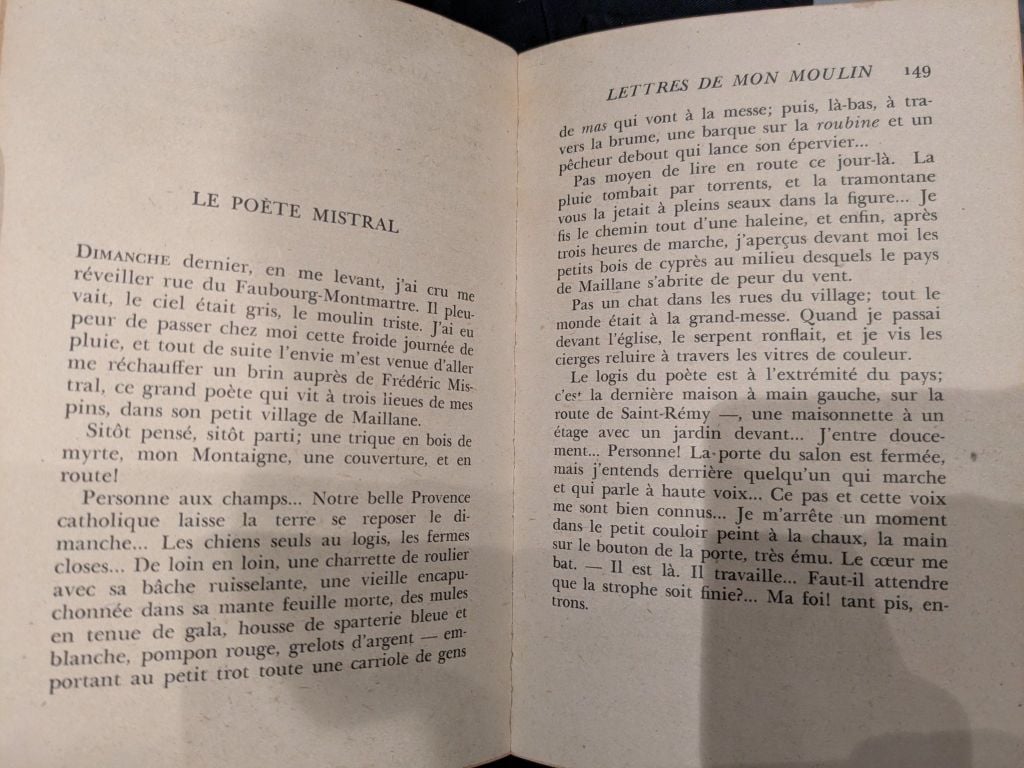  Letter de Mon Moulin - Alphonse Daudet 