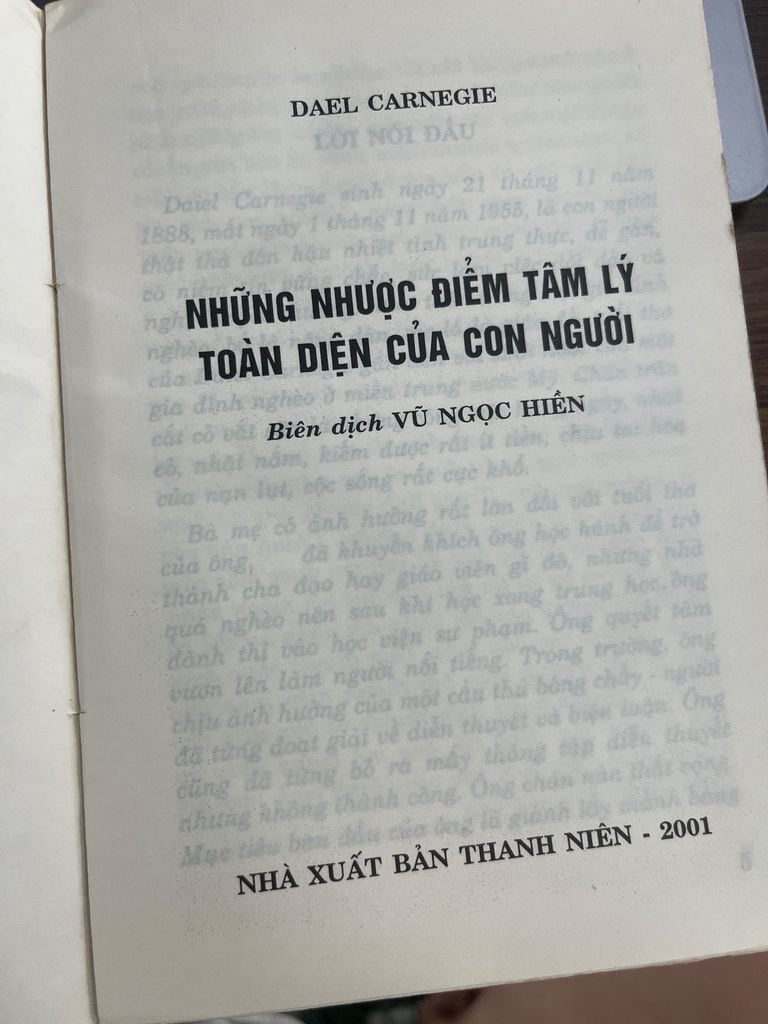  Những Nhược Điểm Tâm Lý Toàn Diện Của Con Người - Daiel Carnegie 
