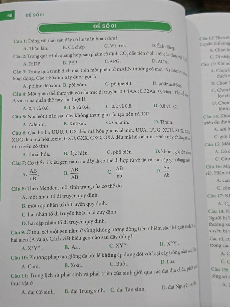  Pen Book: Luyện Đề Thi Tốt Nghiệp THPT Môn Sinh - Cập Nhật Theo Xu Hướng Mới Nhất của Kỳ Thi Năm 2022 - Nguyễn Thành Công (Chủ Biên) 