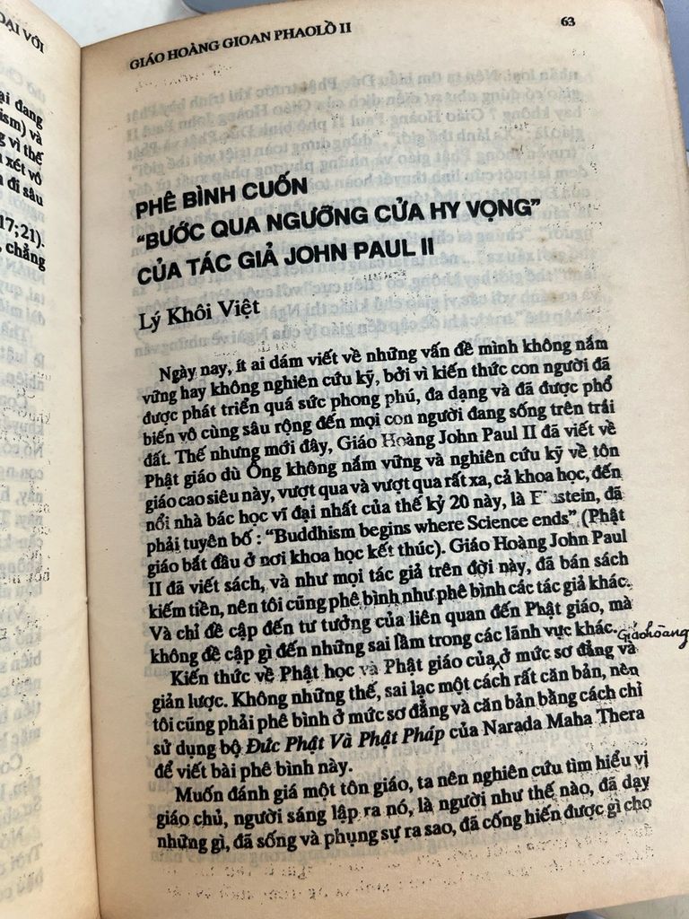  Đối Thoại với Giáo Hoàng Gioan-phao-lồ II 