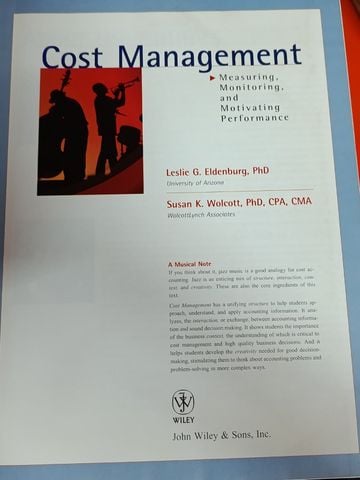  Cost Management - Leslie G. Eldenburg, Susan K. Wolcott 