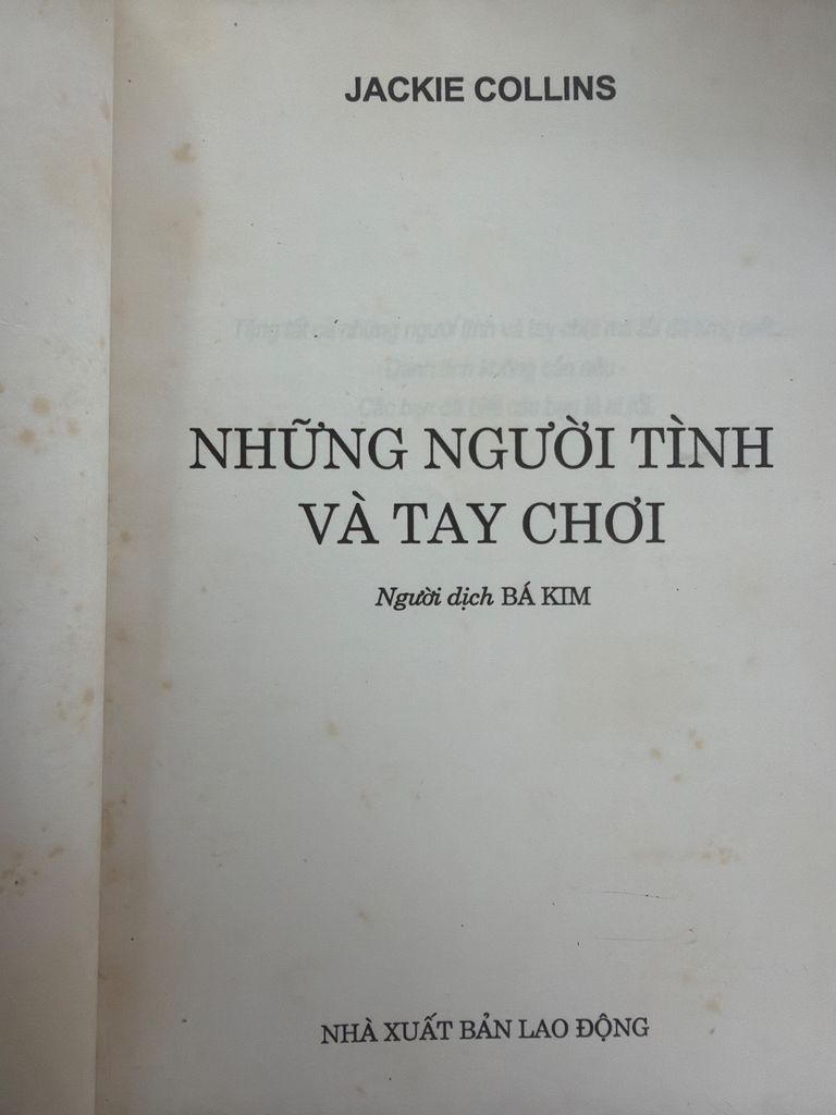  Những Người Tình Và Tay Chơi - Jackie Collins 