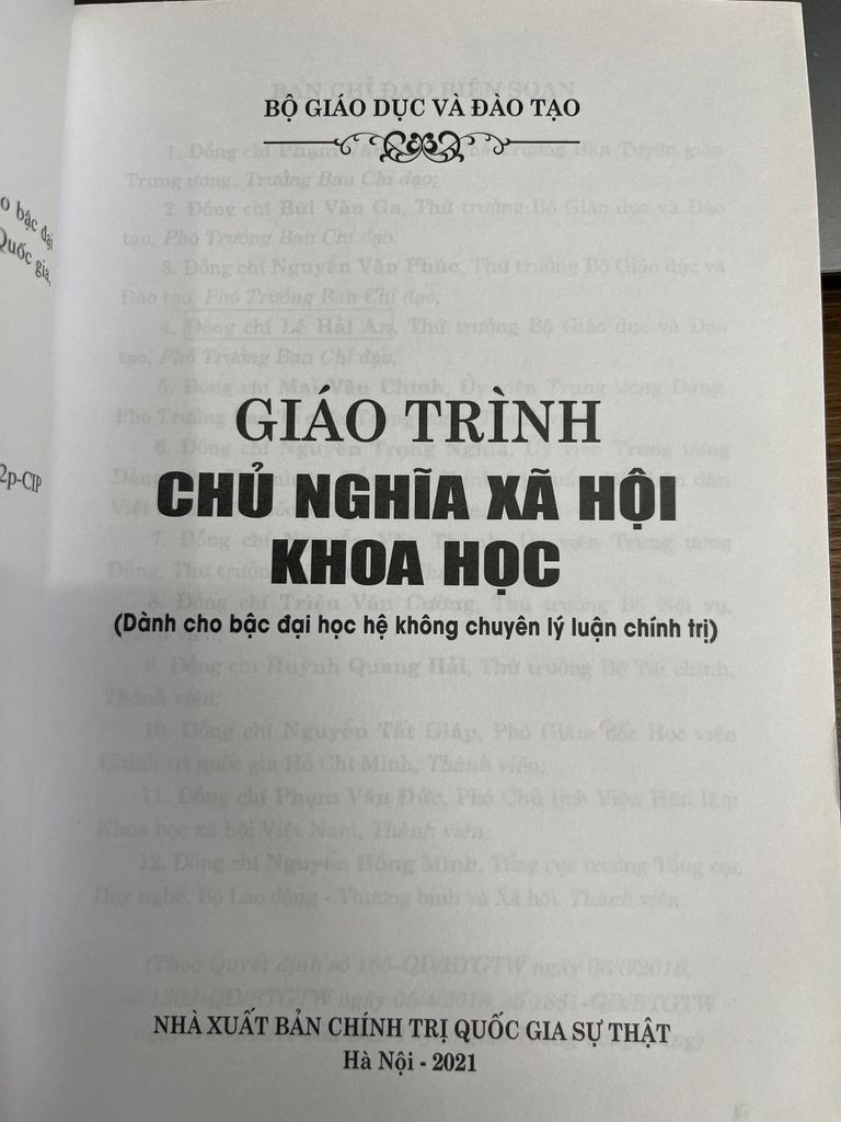  Giáo Trình Chủ Nghĩa Xã Hội Khoa Học 