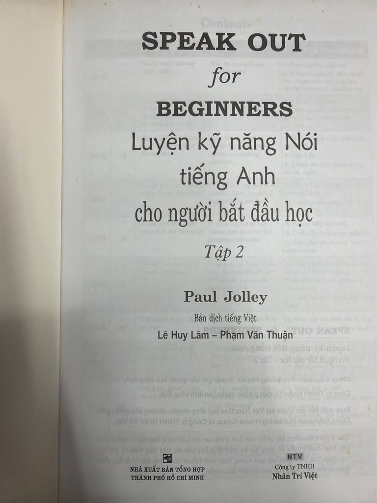  Luyện Kỹ Năng Nói Tiếng Anh Cho Người Bắt Đầu Học Tập 2 - Paul Jolley 