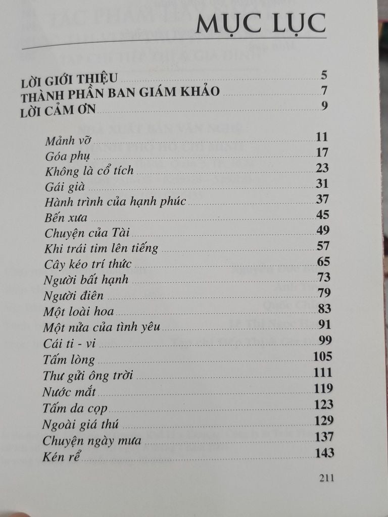  Tác Phẩm Hay Nhất Cuộc Thi Viết Truyện Ngắn 2004 