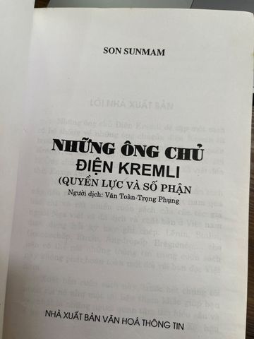 Những Ông Chủ Điện Kremli (Quyền Lực Và Số Phận) – Son Sunmam 