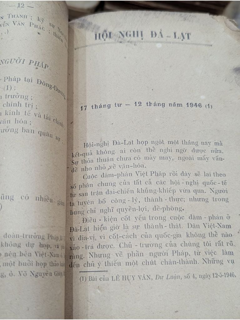  Hội Nghị Việt Pháp Đà Lạt 1946 