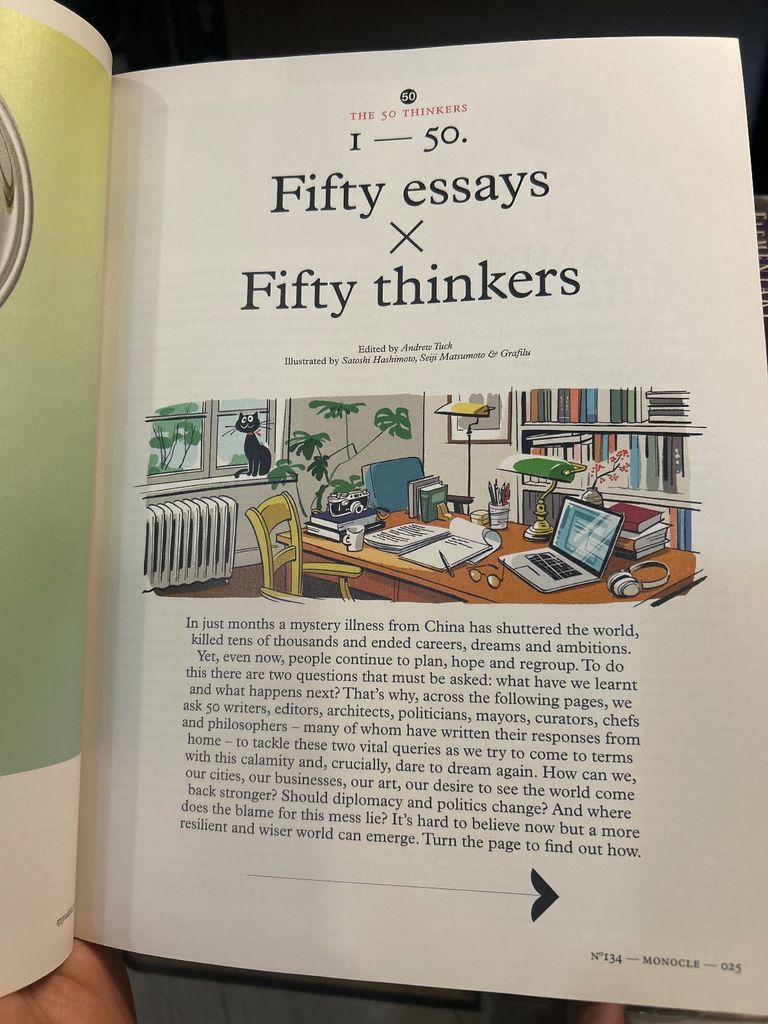  Monocle - June 2020 | Issue 134 | The 50 Thinkers Issue 