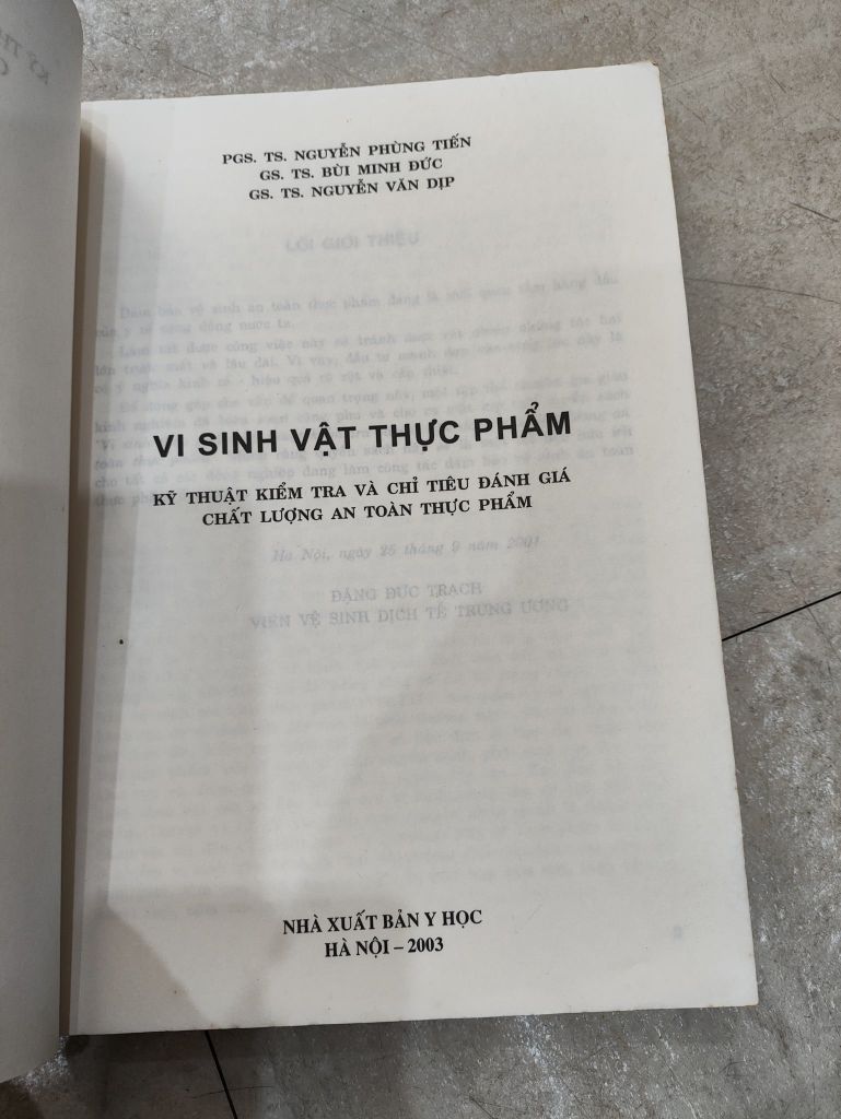  Vi Sinh Vật Thực Phẩm - Kỹ Thuật Kiểm Tra và Chỉ Tiêu Đánh Giá Chất Lượng An Toàn Thực Phẩm 