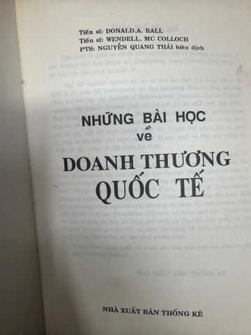  Những Bài Học Về Doanh Thương Quốc Tế - Donald.A. Ball, Wendell. Mc Colloch 