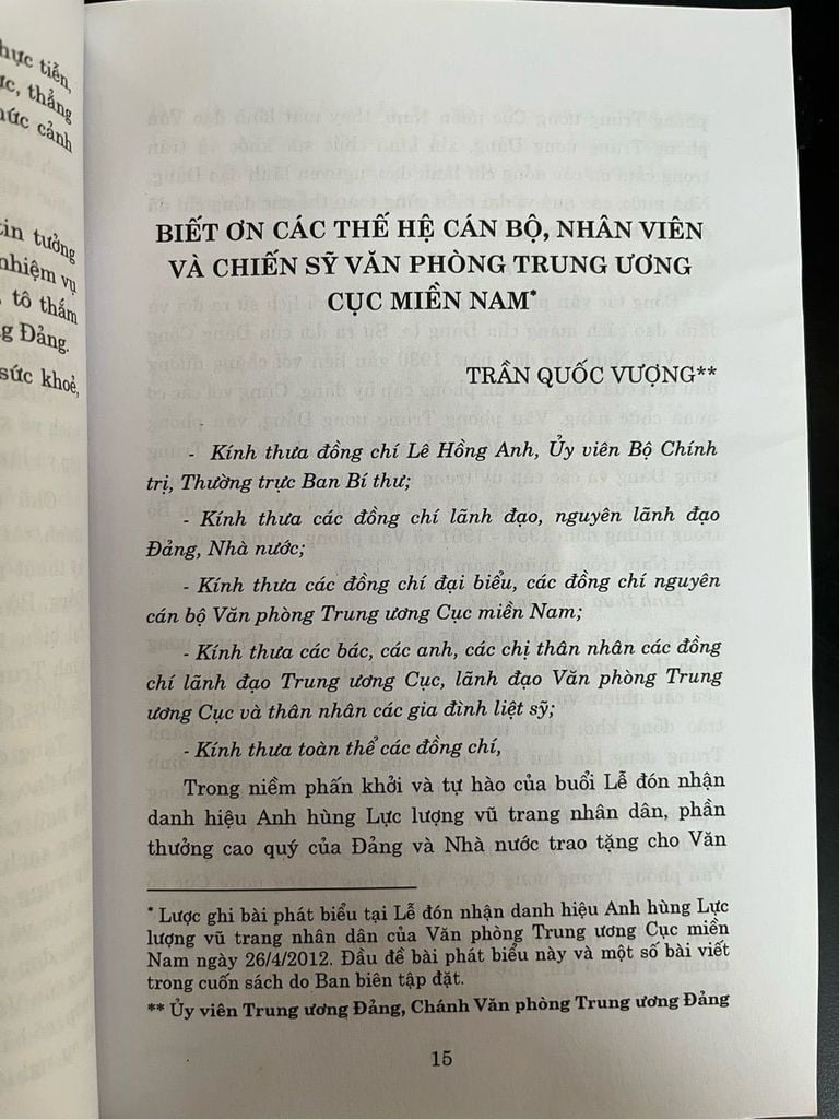  Văn Phòng Trung Ương Cục Miền Nam: Những Năm Tháng Không Quên 