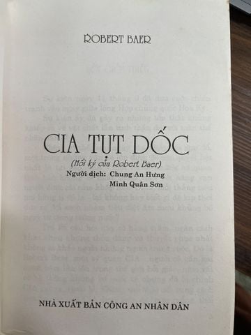  Cia Tụt Dốc – Robert Baer 