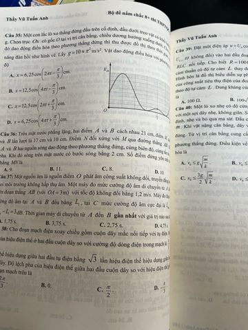  Bộ đề nắm chắc 8+ môn vật lý thi THPT QG - Vũ Tuấn Anh 