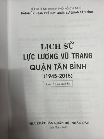  Lịch Sử Lực Lượng Vũ Trang Quận Tân Bình (1945 - 2015) 