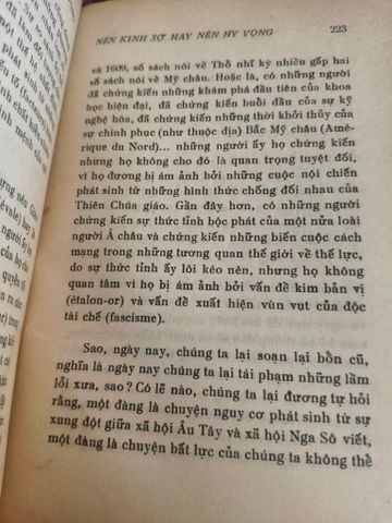  Nên Kinh Sợ Hay Nên Hy Vọng - Tibor Mende (Bản Dịch Của Tam Ích) 