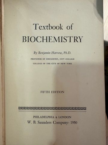  Textbook of biochemistry - Benjamin Harrow, Ph.D 
